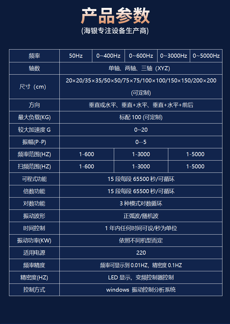 可编程电磁振动测试台